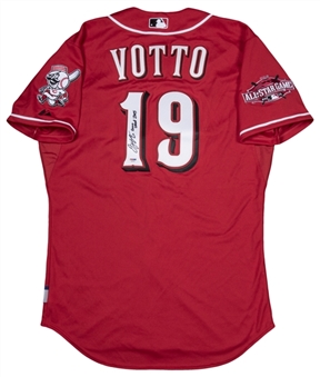 2015 Joey Votto Game Used and Signed Cincinnati Reds Alternate Red Jersey (MLB Authenticated & PSA/DNA)
